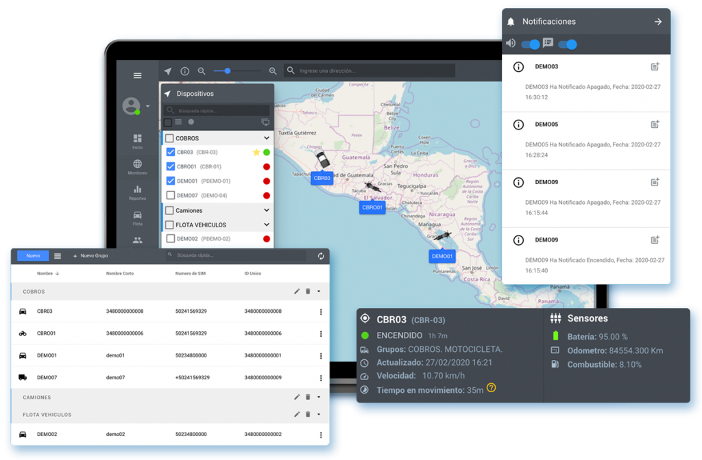 Negocio de monitoreo GPS Deltatracking