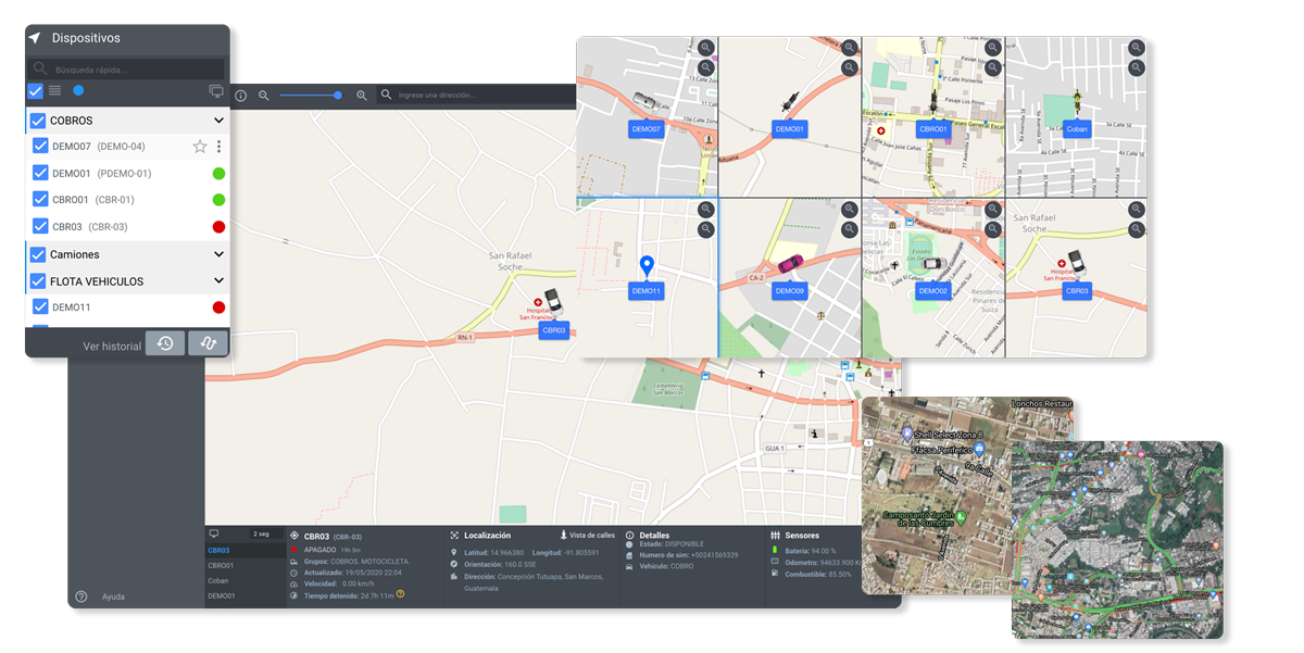 GPS Herramientas de rastreo satelital Deltatracking